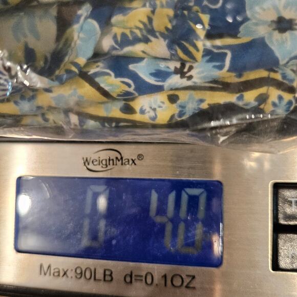 INC International Concepts Silk Blue Tunic Top 3/4 Sleevs Plus Size 14 Floral - Picture 15 of 15